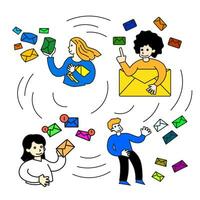 illustration vector graphic message flat illustration for design, template, element, website, etc