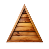 triangolare di legno cartello png , di legno cartello isolato su trasparente sfondo ,generativo ai