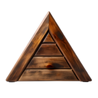 triangel- trä- skylt png , trä- skylt isolerat på transparent bakgrund ,generativ ai