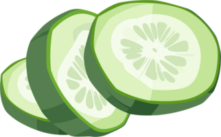 cucumber slice illustration AI Generative png