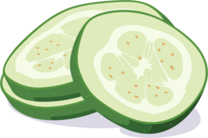 cucumber slice illustration AI Generative png