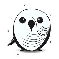 cute cartoon owl isolated on a white background. Vector illustration.