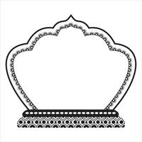 indian wedding clipart black and white Free Vector