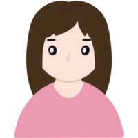ilustración de un persona con un rosado camisa png