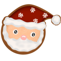 linda y delicioso Papa Noel galletas Perfecto para Navidad meriendas. png