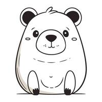 Cute cartoon bear. Vector illustration isolated on a white background.