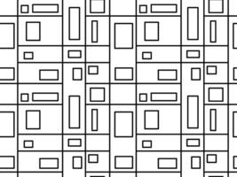 Seamless vector pattern of abstract continuous single line. One line art, geometry,  doodle, square,rectangle