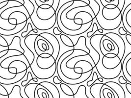 Seamless vector pattern of abstract continuous single line. One line art, geometry, wave, doodle