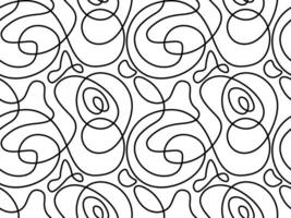 Seamless vector pattern of abstract continuous single line. One line art, geometry, wave, doodle