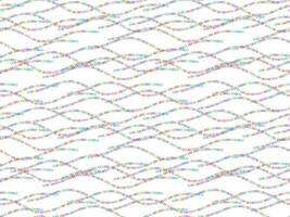 Seamless pattern of strands of molecules, streamers, circles, multicolored wave vector