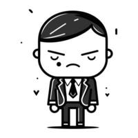 Angry boss cartoon character vector design. Businessman cartoon concept.