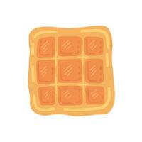 Belgian waffle, breakfast. Illustration for printing, backgrounds, covers and packaging. Image can be used for greeting cards, posters, stickers and textile. Isolated on white background. vector