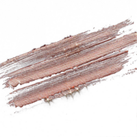 Rose gold paint brush smear stroke. Abstract gold glittering textured stain on transparent background. AI Generative. PNG