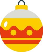 Christmas tree ornament, bauble icon vector