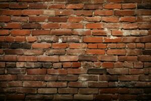 Crumbly Old brick wall. Generate Ai photo