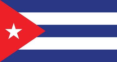 plano ilustración de Cuba bandera. Cuba bandera diseño. vector