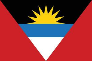 Flat Illustration of Antigua and Barbuda flag. Antigua and Barbuda flag design. vector