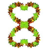 polígono forma ícone formado a partir de folhas png