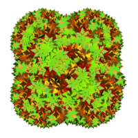 polígono forma ícone formado a partir de folhas png