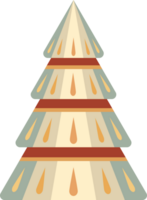 abstracto, estilizado Navidad árbol ilustración. decorado Navidad árbol diseño, png con transparente antecedentes.