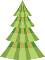 astratto, stilizzato Natale albero illustrazione. decorato Natale albero disegno, png con trasparente sfondo.
