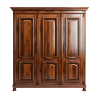 de face vue classique Trois porte en bois armoire, élégance, ai généré png