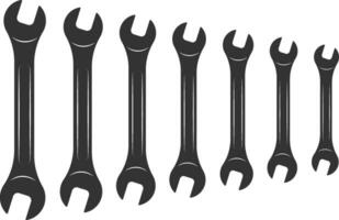 Tools vector wrench icon. Spanner logo design element. Key tool isolated on white background.