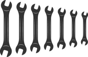 Tools vector wrench icon. Spanner logo design element. Key tool isolated on white background.