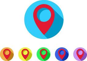 Map icons. Marker pointer. Pin location vector icon. GPS navigation symbol.