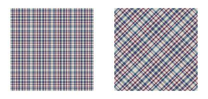 Gingham plaid seamless pattern set. Textile design. vector