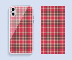 Mobile phone cover design. Template smartphone case vector pattern.