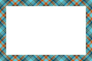 Vintage frame vector. Scottish border pattern retro style. Tartan plaid ornament. vector