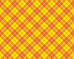 orange yellow tartan fabric texture diagonal pattern seamless vector