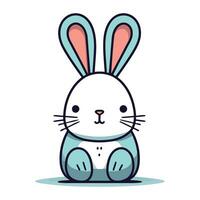 cute rabbit animal isolated icon vector illustration designicon vector illustration design