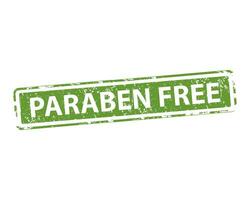 Paraben free stamp vector texture. Rubber cliche imprint. Web or print design element for sign, sticker, label.