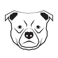 dog face black and white drawing contour vector
