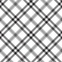 Plaid black white seamless pattern vector