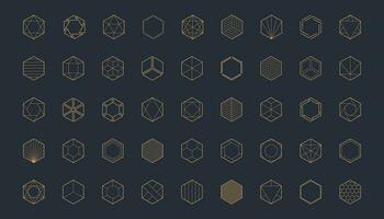 Hexagon vector design elements. Template for logo.