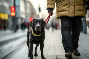 guide dog assistant for a blind person ai generative photo