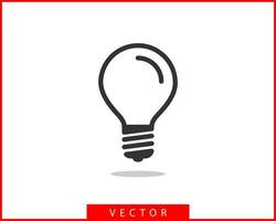 Light bulb icon vector. Llightbulb idea logo concept. Lamp electricity icons web design element. Led lights isolated silhouette. vector