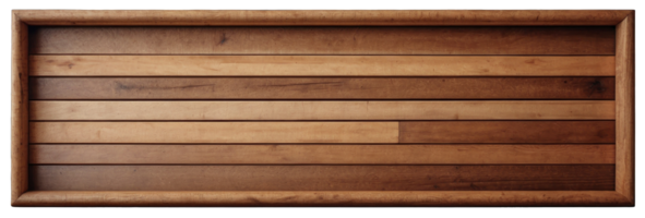 empty wooden signboard isolated on transparent background AI Generative png
