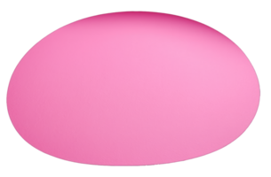 rond rose coupé de papier isolé sur transparent ai génératif png