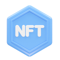 nft icône illustration 3d le rendu transparent élément png