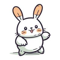 rabbit cartoon character vector design. Cute bunny rabbit vector design