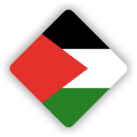 Palestine Flag, Official Flag of the Palestine. Format PNG