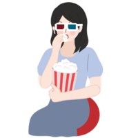 watching movie clipart png