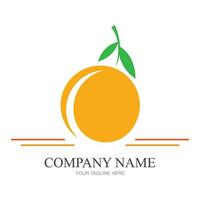 diseño de logotipo naranja vector