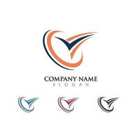 V Letter Logo Template vector