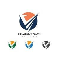 V Letter Logo Template vector