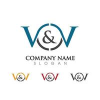 vector de plantilla de logotipo de letra v